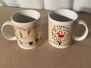 12 Days of Christmas Coffee Mug•Set of 2•Holiday Christmas Cup